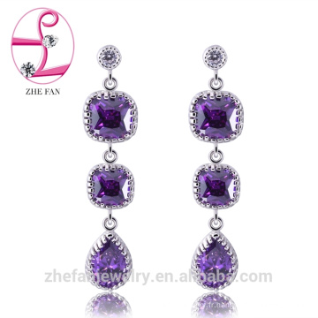 2018 Brésil boucles d&#39;oreilles, cz boucles d&#39;oreilles, bijoux de mode en gros